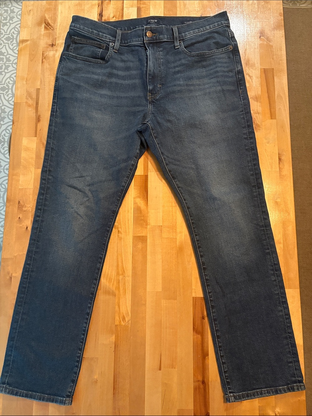 J. Crew Mens Dark Blue Jeans - Classic Straight Fit